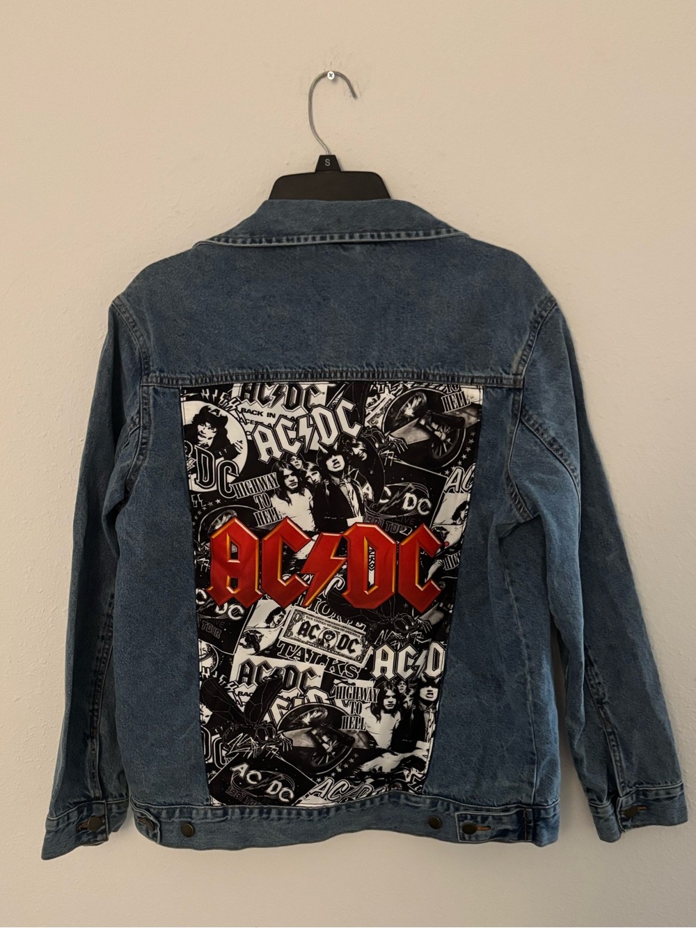 AC/DC Denim Jacket with Red Logo Patch